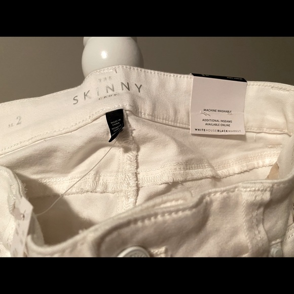 WHBM NewwithTags white jeans white stitched flower - Picture 4 of 7